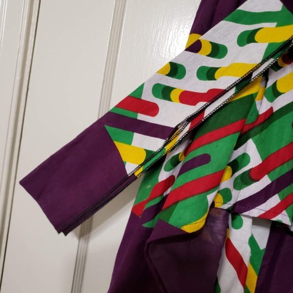 Rainbow multi-colored tiered high-low skirt - Picture 7 of 12